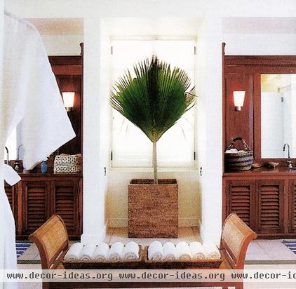 tropical bathroom by Jennifer Bradford Davis Interior Design