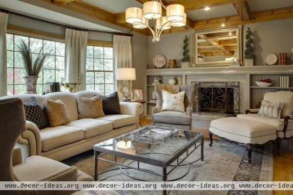 traditional living room by McCroskey Interiors