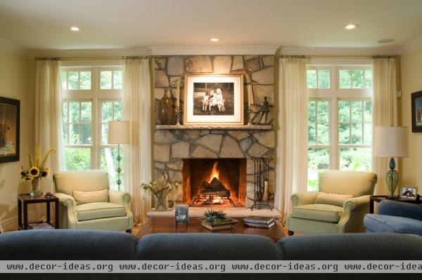 traditional family room by Edwina Drummond Interiors