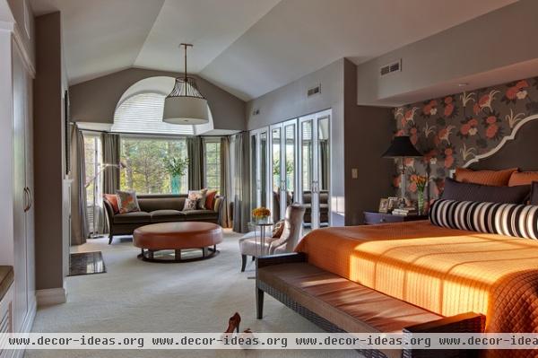 eclectic bedroom by B Fein Interior Design