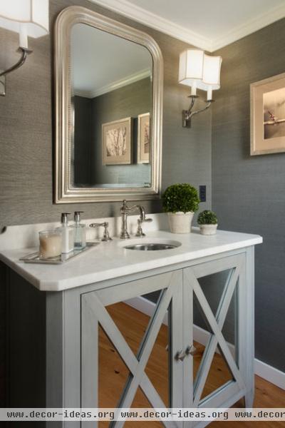 traditional powder room by Pinney Designs