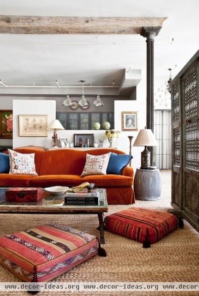 eclectic living room by Deborah French Designs
