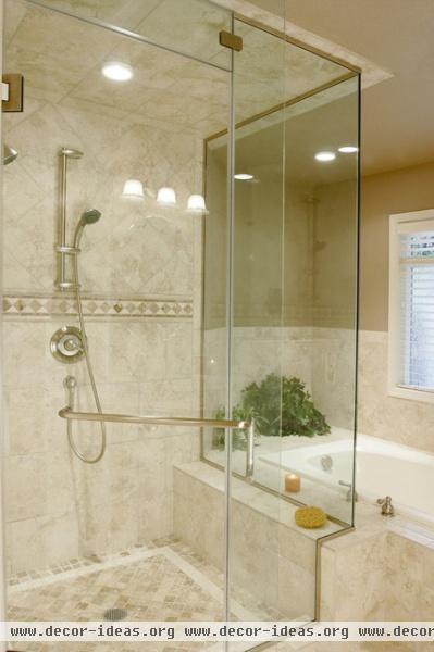 Traditional/Contemporary Travertine Bathroom - traditional - bathroom - portland Traditional/Contemporary Travertine Bathroom - traditional - bathroom - portland