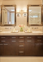 Master Bath His & Hers Vanity - contemporary - bathroom - los angeles