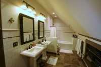 Farmhouse Attic Master Suite - traditional - bathroom - columbus