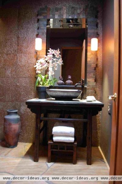 Study Bathroom - asian - bathroom - other metro