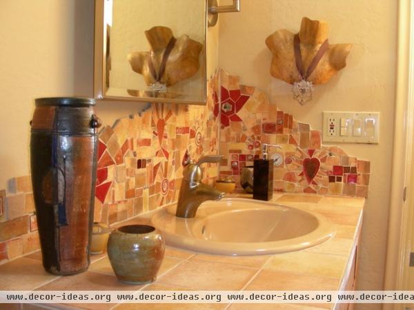 Handmade tile mosaic Backsplash - eclectic - bathroom - phoenix