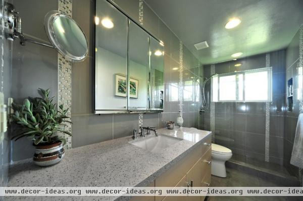 A Shower Room that Sparkles - modern - bathroom - los angeles