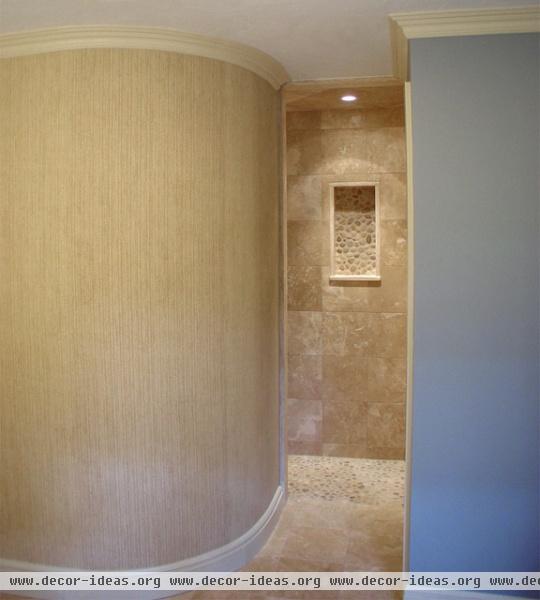 Walk-In Shower Entrance - traditional - bathroom - boston