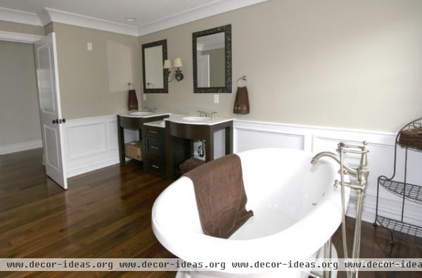 Wainscot and Picture Frames - traditional - bathroom