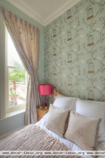 Duck Egg and Pink Bedroom - contemporary - bedroom - manchester UK