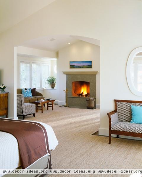 Fireplace - contemporary - bedroom - boston