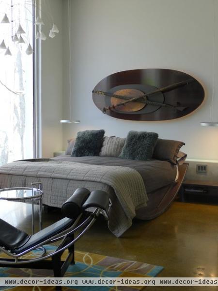 Bachelor Bedroom - contemporary - bedroom - indianapolis