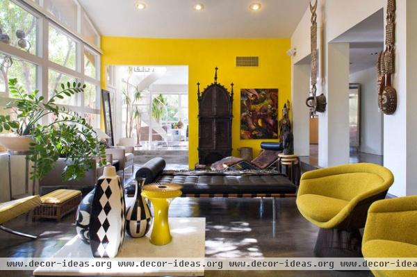 eclectic living room by KuDa Photography