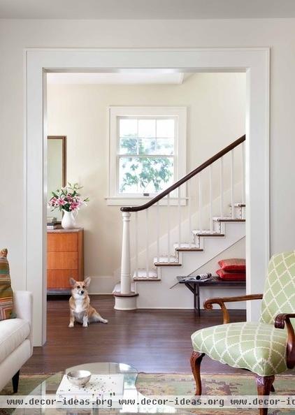 traditional staircase by Tim Cuppett Architects