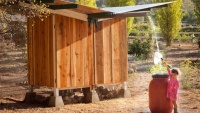Collecting Rainwater and Eggs From a California Chicken Coop