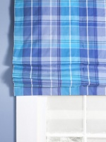 Plaid Blue Roman Shade : Designers' Portfolio