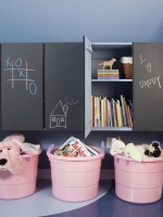 Chalkboard Paint on Storage Cabinets : Designers' Portfolio