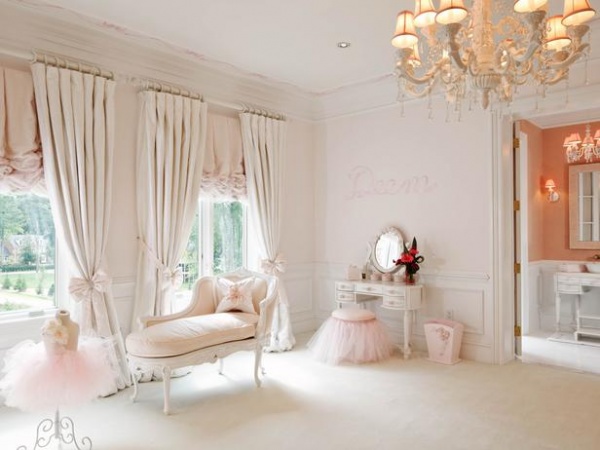 Pink Children's Bedroom with Ballerina Skirts & Chaise : Designers' Portfolio