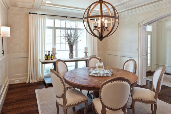 Transitional Dining Room by Dream House Studios