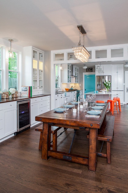 Transitional Dining Room by CG&S Design-Build