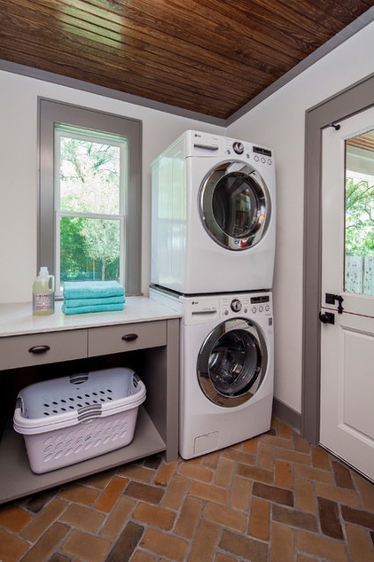 Transitional Laundry Room by CG&S Design-Build