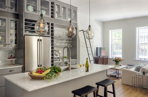 Transitional Kitchen by Tanya Capaldo Designs