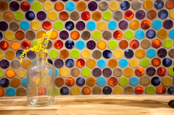 Eclectic Kitchen by Mercury Mosaics and Tile