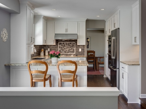 Transitional Kitchen by Knight Construction Design Inc.