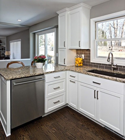 Transitional Kitchen by Knight Construction Design Inc.