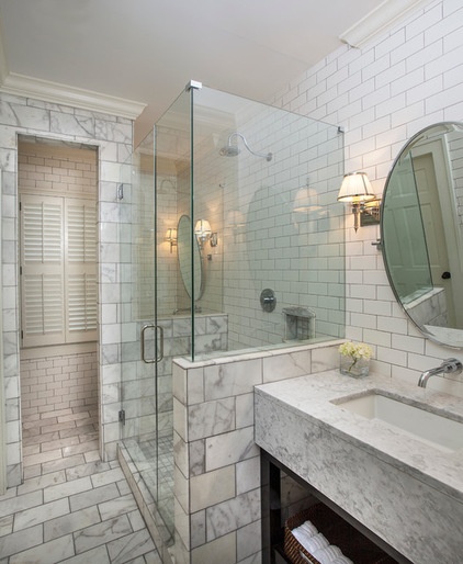 Traditional Bathroom by TY LARKINS INTERIORS