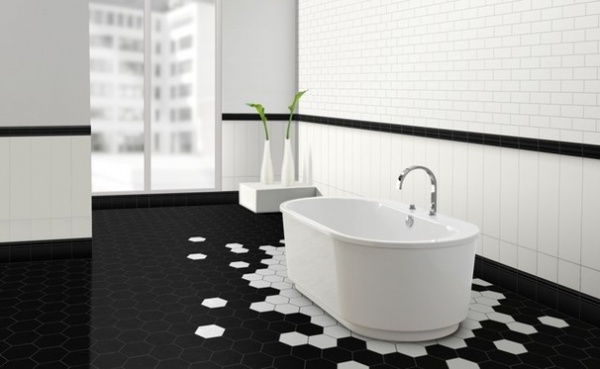 Modern Bathroom by Metro Tiles Geebung