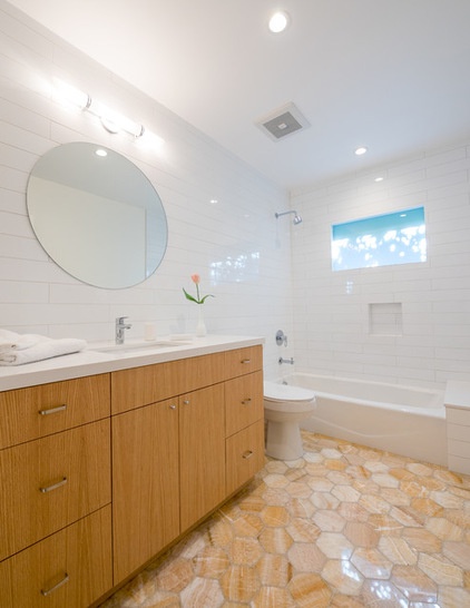 Contemporary Bathroom by Landmark Building Inc