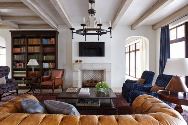 Mediterranean Family Room by Andrew Howard Interior Design