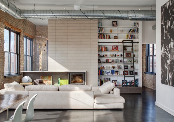 Industrial Living Room by Blender Architecture