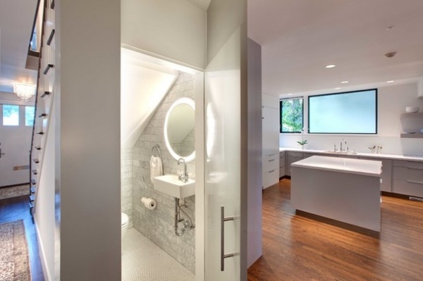 Contemporary Powder Room by Electric Mirror