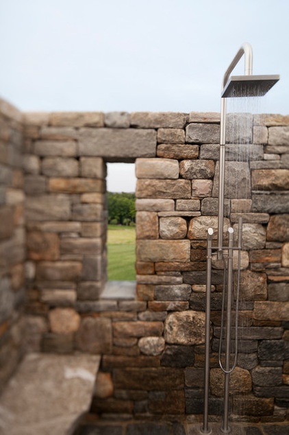 Farmhouse Bathroom by Janice Parker Landscape Architects