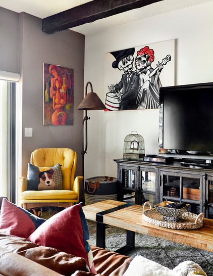 Eclectic Family Room by Rikki Snyder