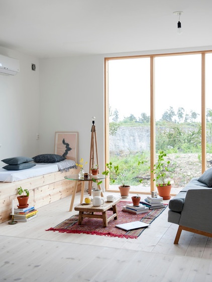 Scandinavian Living Room by Skälsö Arkitekter