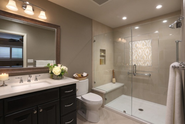 Transitional Bathroom by Altera Design & Remodeling, Inc.