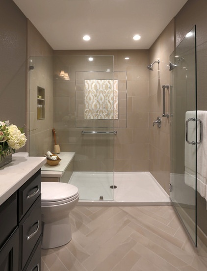 Transitional Bathroom by Altera Design & Remodeling, Inc.