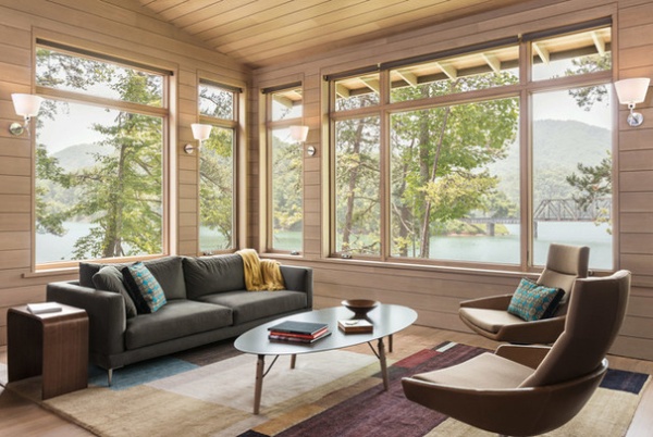 Rustic Living Room by Samsel Architects