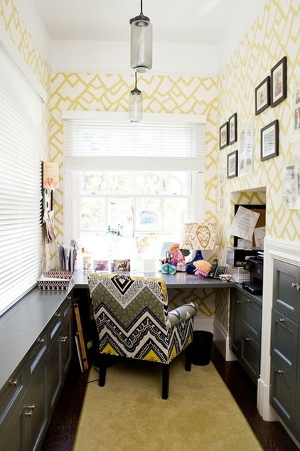 Transitional Home Office by Alicia Weaver Design, LLC