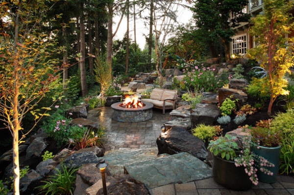 Traditional Patio by Alderwood Landscape Architecture and Construction
