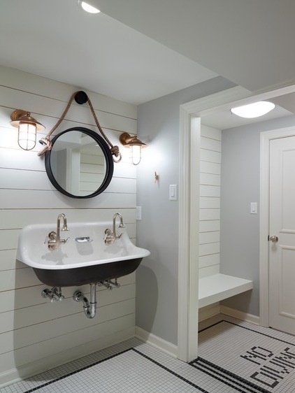 Beach Style Powder Room by SHOPHOUSE