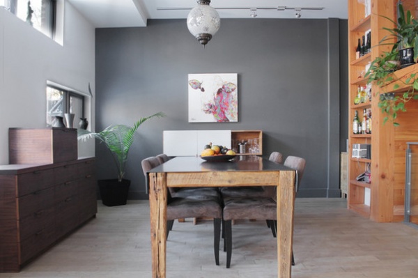 Transitional Dining Room by Esther Hershcovich