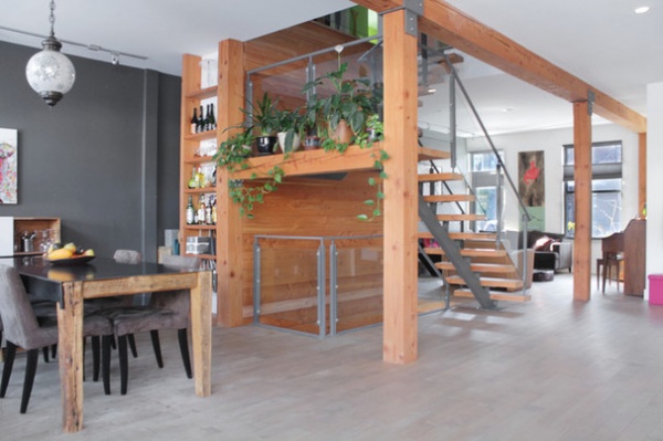 Transitional Dining Room by Esther Hershcovich