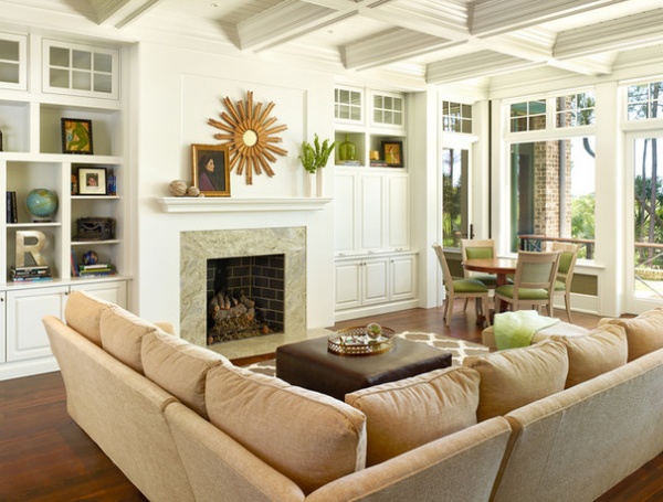 Transitional Living Room by Margaret Donaldson Interiors