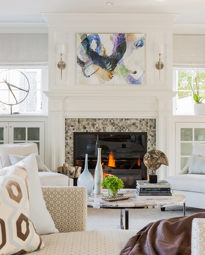 Transitional Living Room by Julia Cutler Interior Design