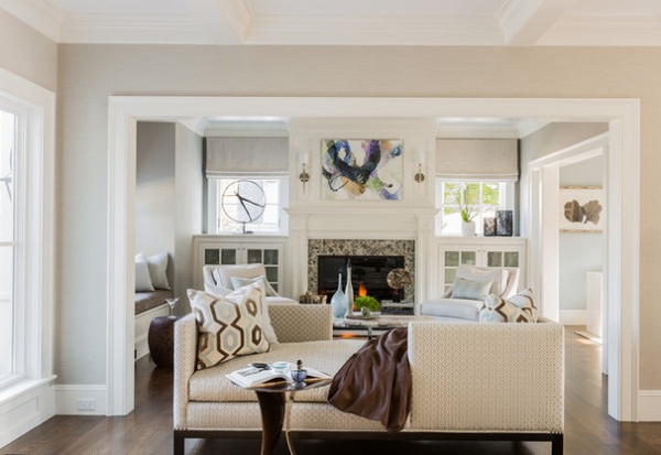 Transitional Living Room by Julia Cutler Interior Design